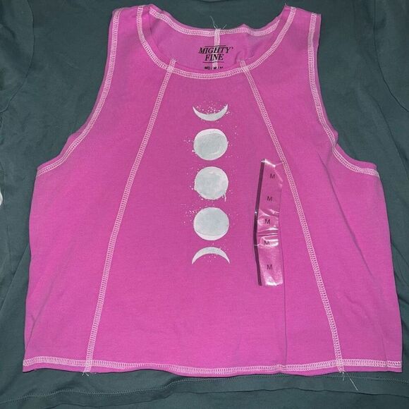 Neon moon phase goth Crop top bundle set size M - Picture 3 of 7